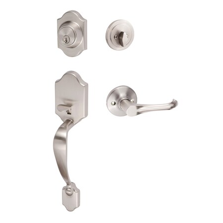 Sure-Loc Hardware Sure-Loc Hardware Coral Handleset, Helena Dummy Lever, Satin Nickel CR507-HA 15
